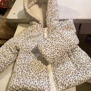 Toddler snow leopard winter coat